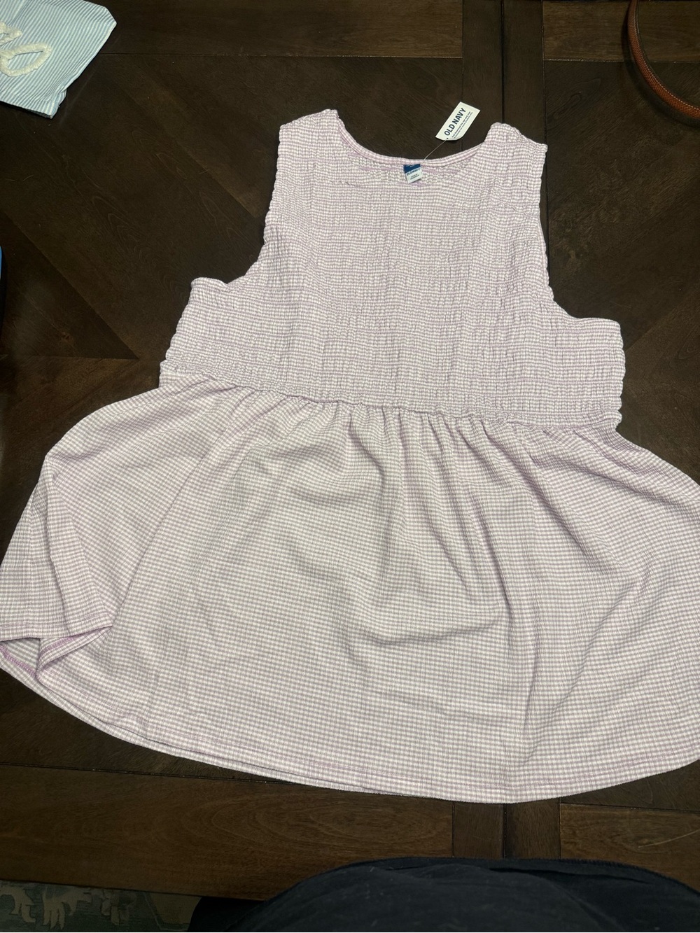 Old Navy Lilac Check Smocked Women’s Dress